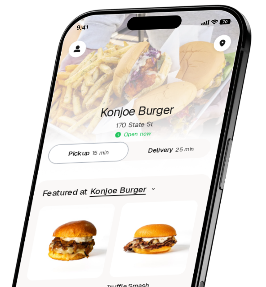 Konjoe Burger app preview